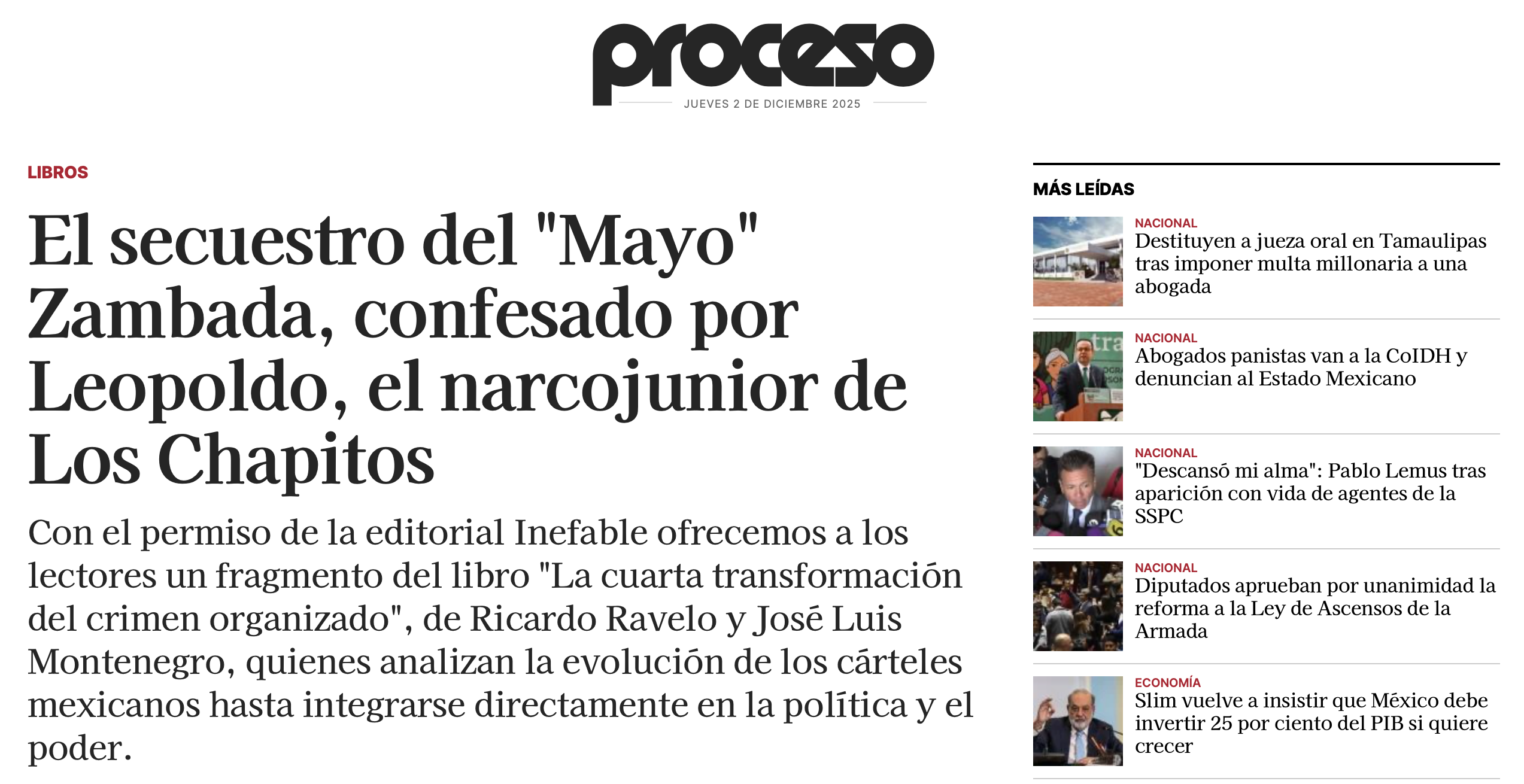El secuestro del "Mayo" Zambada, confesado por Leopoldo, el narcojunior de Los Chapitos