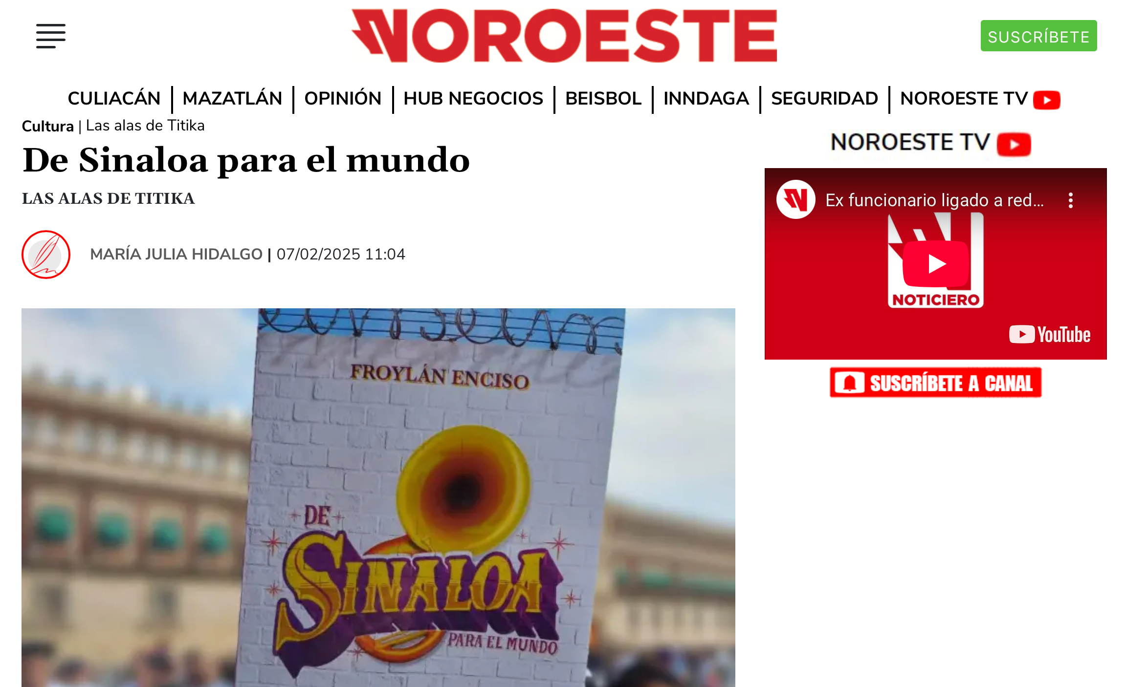 De Sinaloa para el mundo