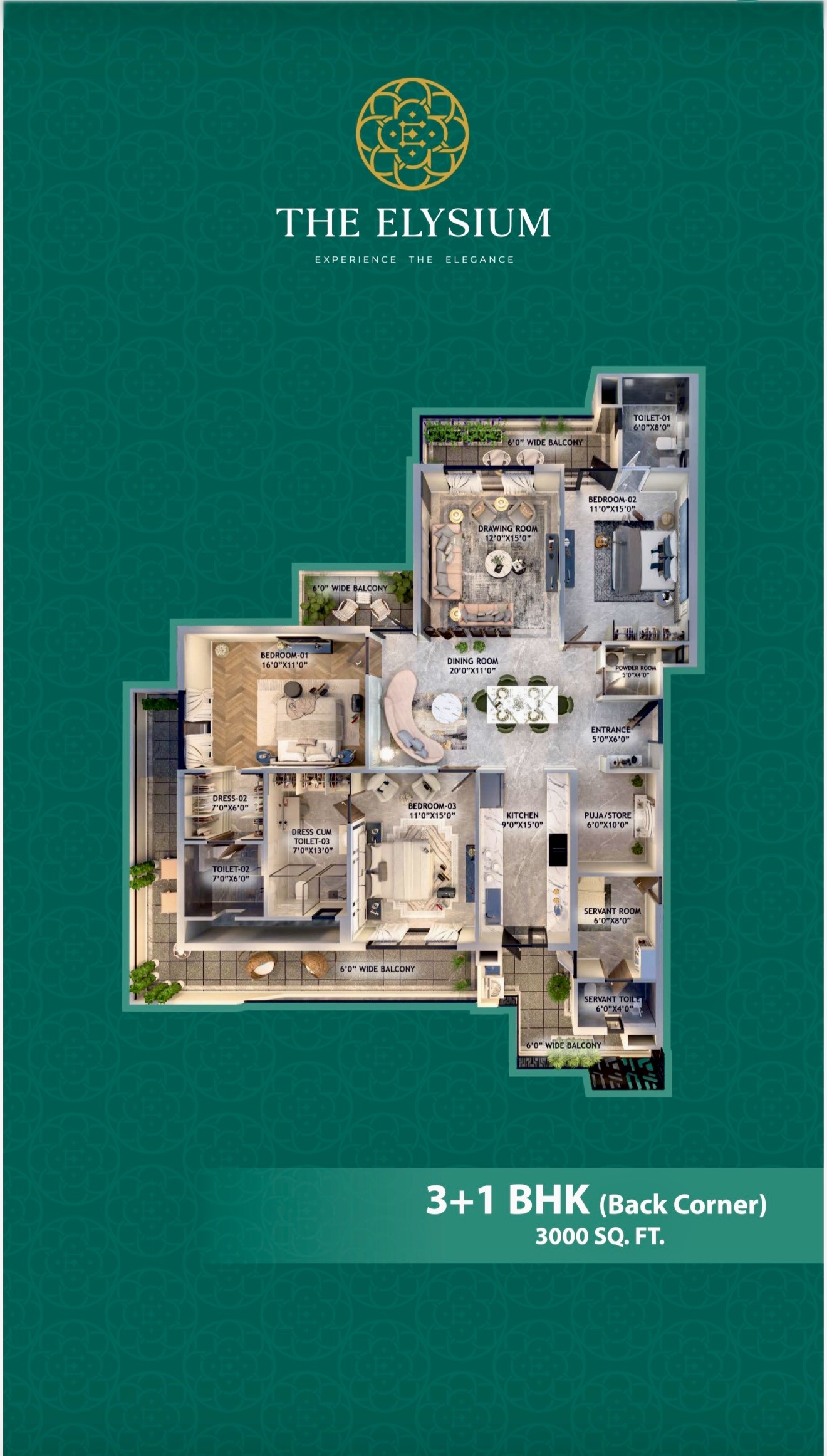 The Elysium 4+1/ 3+1 BHK Panchkula - Image 5