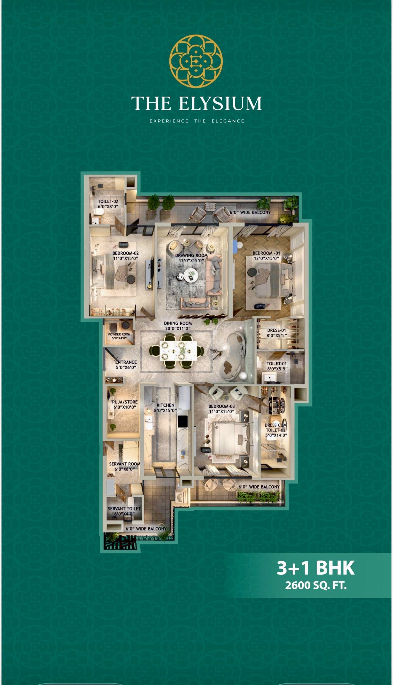 The Elysium 4+1/ 3+1 BHK Panchkula - Image 6