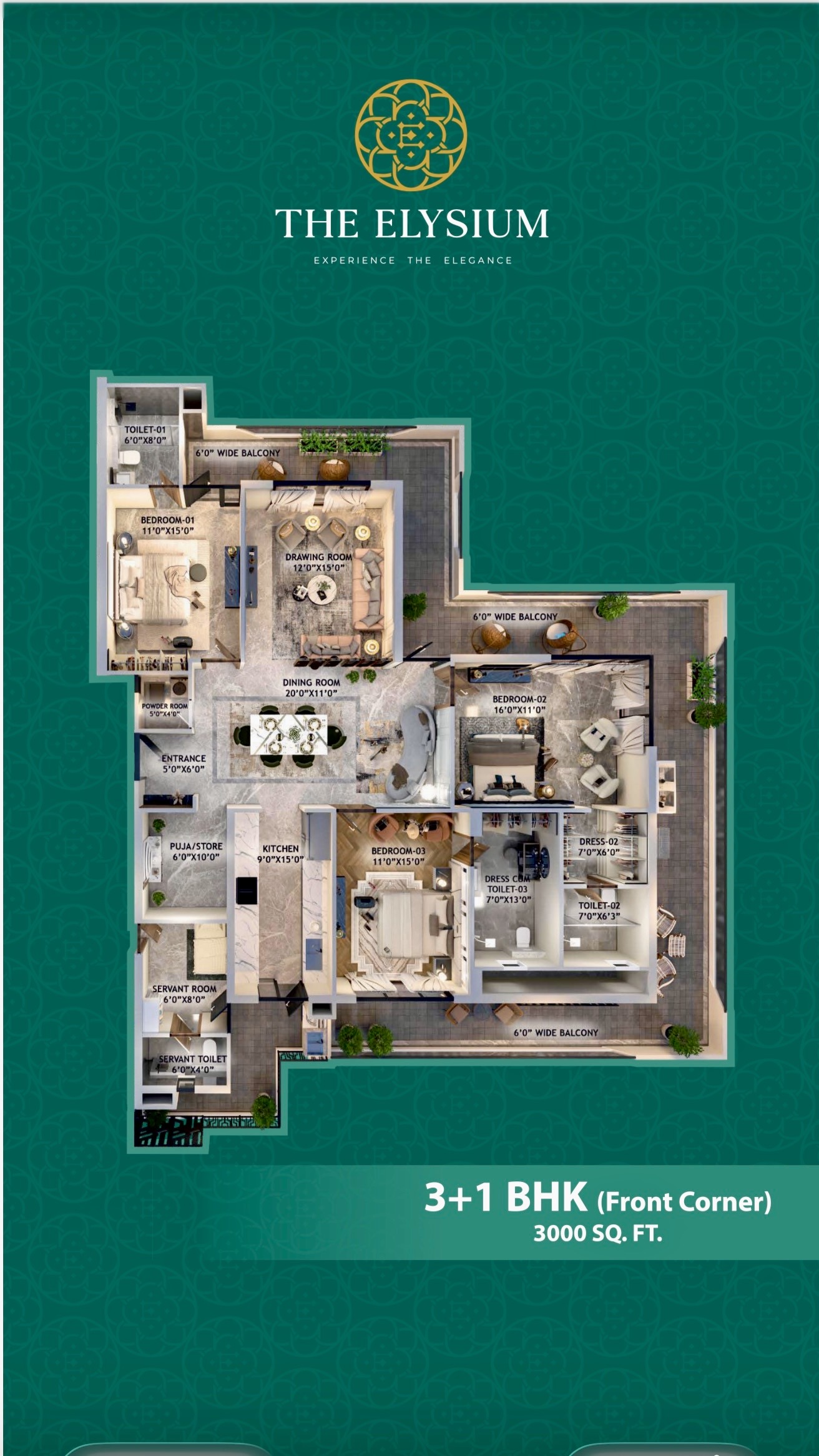 The Elysium 4+1/ 3+1 BHK Panchkula - Image 7