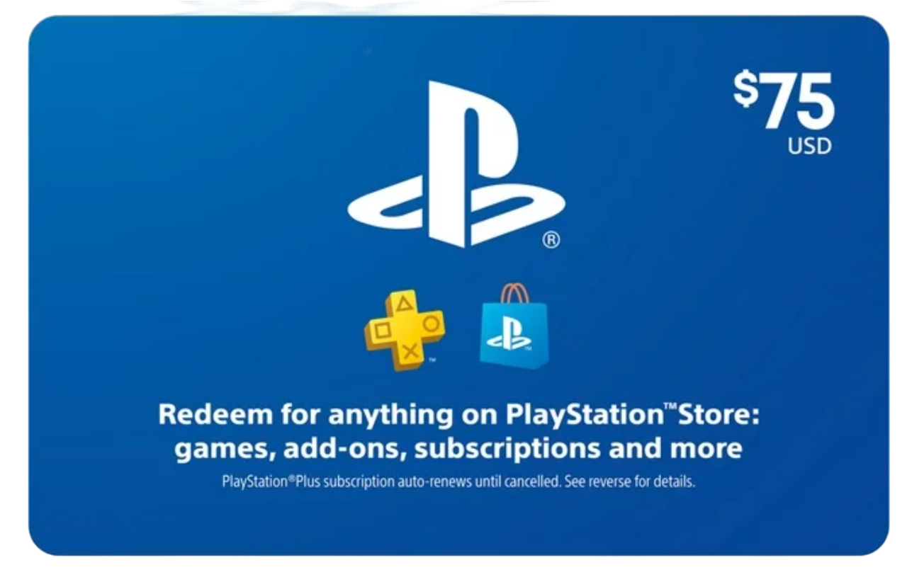 75 USD PlayStation Store Cash