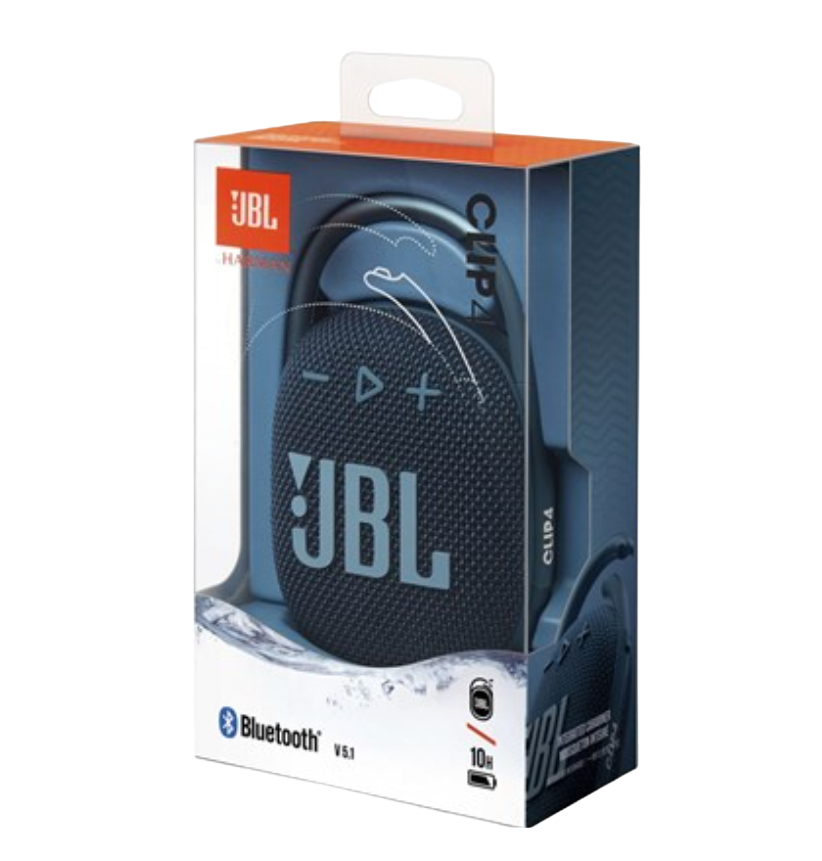 JBL Clip 4 Bluetooth Portable Speaker, Waterproof, Dustproof, Blue