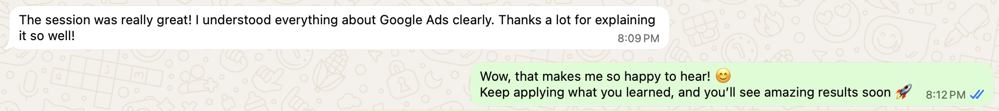 Student testimonial 1