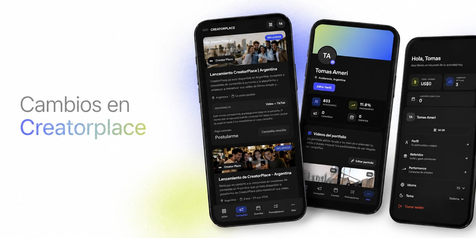 Nueva actualización en CreatorPlace para nuestros creadores