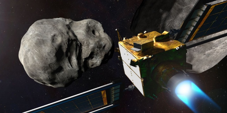 Imagen de la nota 'Nave espacial impactó por primera vez contra un asteroide para cambiar su rumbo'