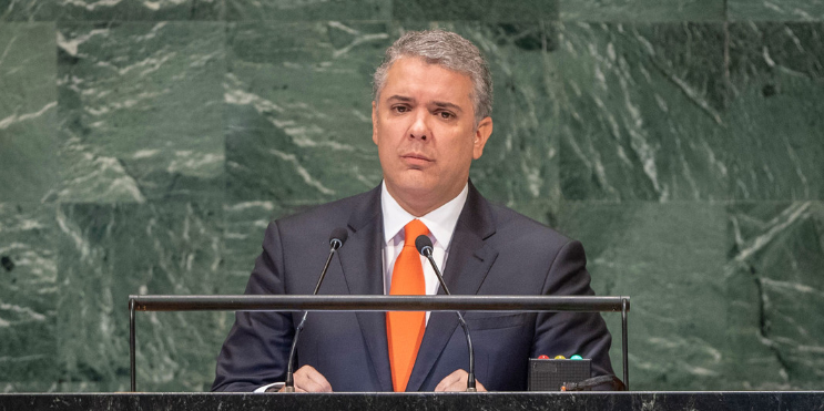 Imagen de la nota 'Colombia: Las mentiras de Iván Duque ante la ONU '
