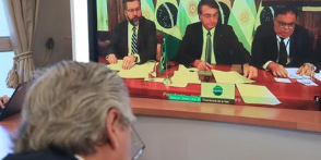 Imagen de la nota 'El Mercosur: a través de los encuentros virtuales con Bolsonaro y el asado con Lacalle Pou'