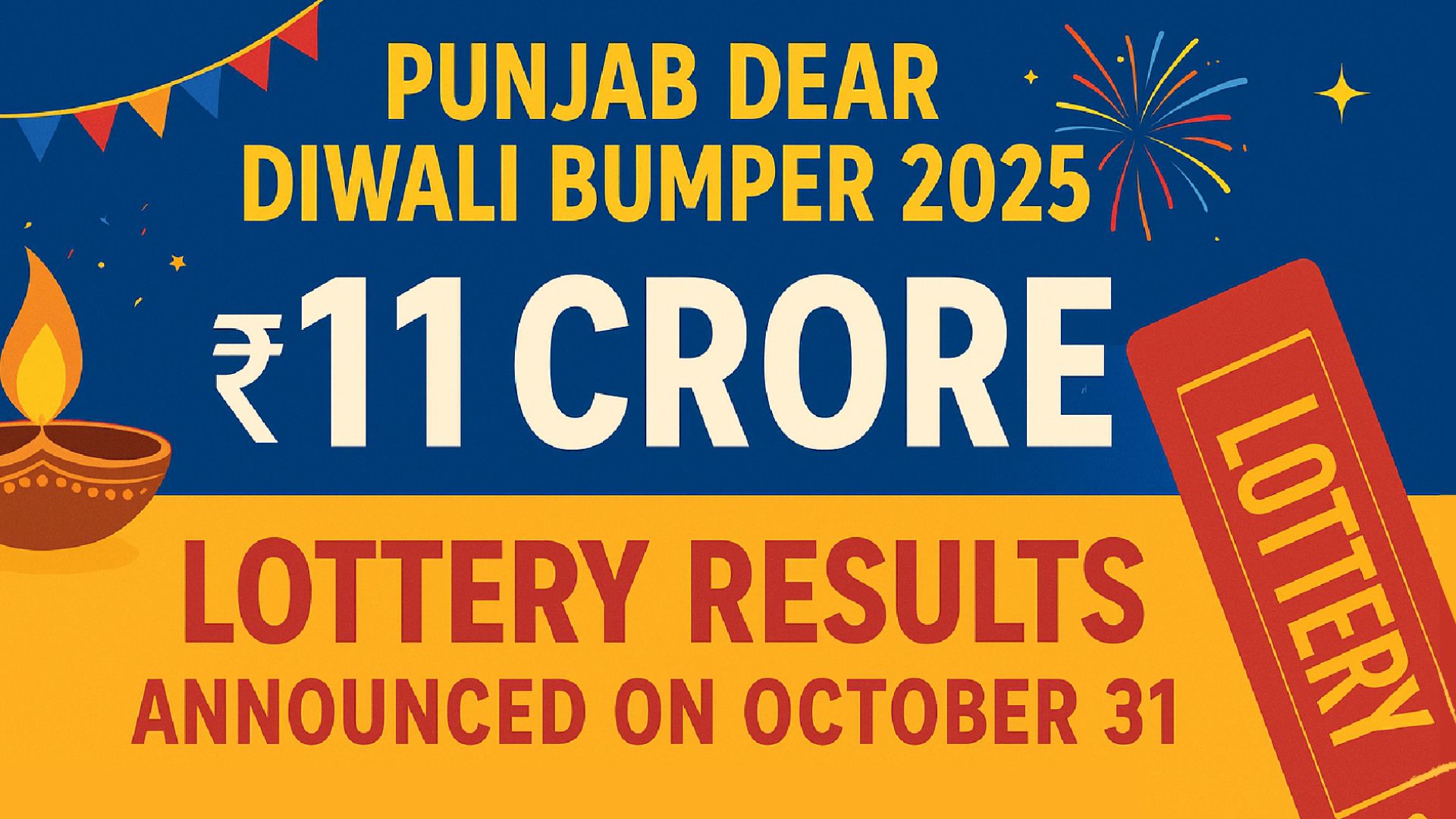 Punjab Dear Diwali Bumper 2025 Results: ₹11 Crore Jackpot Announced