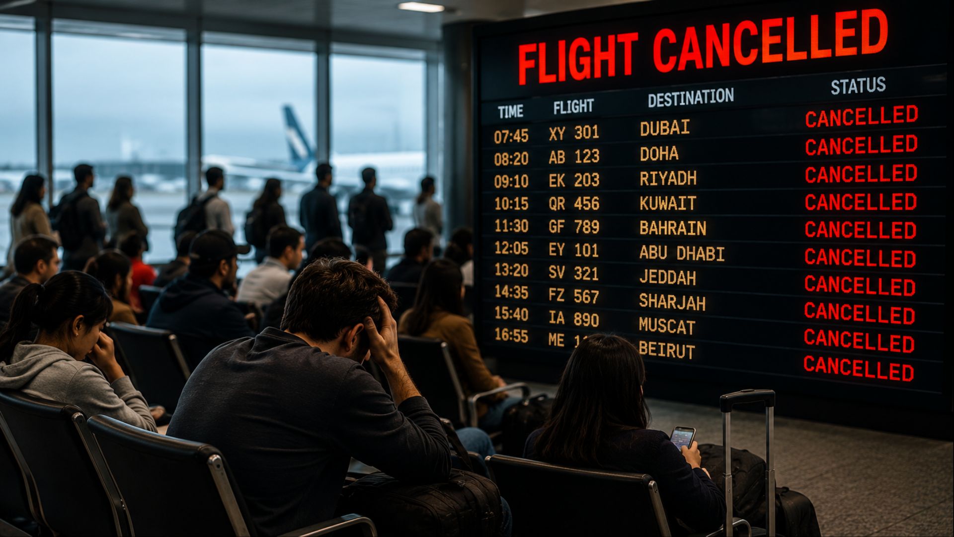 Middle East War Triggers 1,800+ Flight Cancellations Worldwide