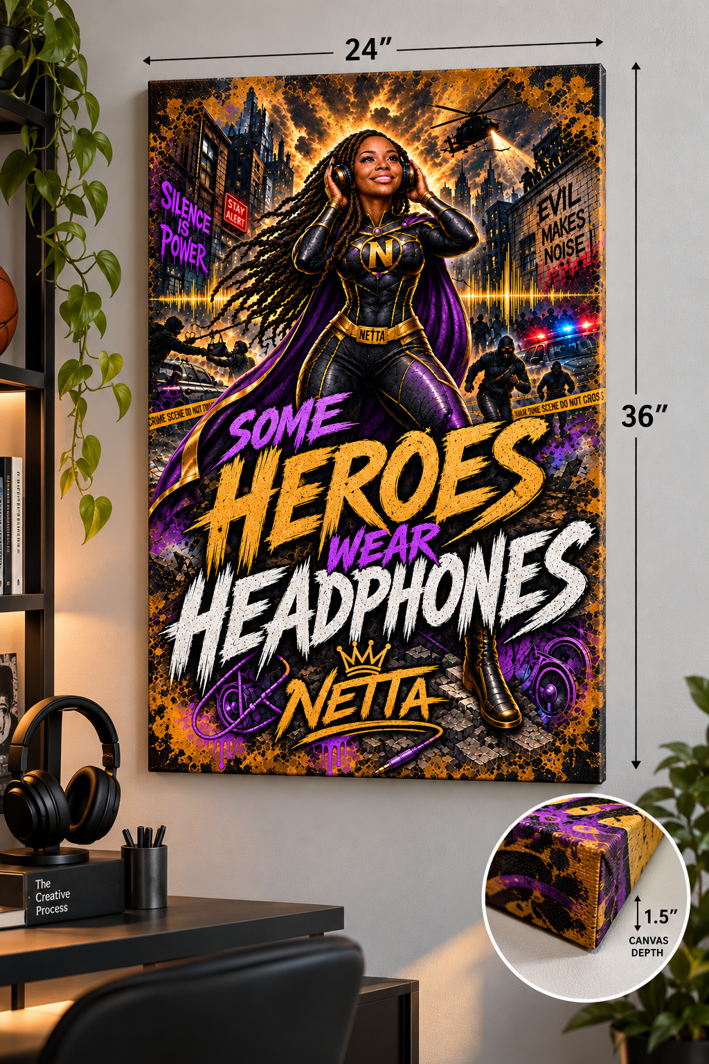 Some Heroes Wear Headphones Poster
