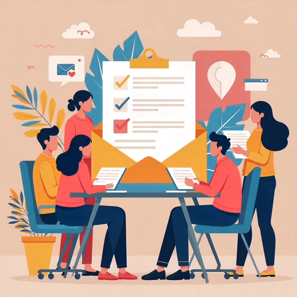 FAQ illustration displaying common questions about AI newsletter builder implementation