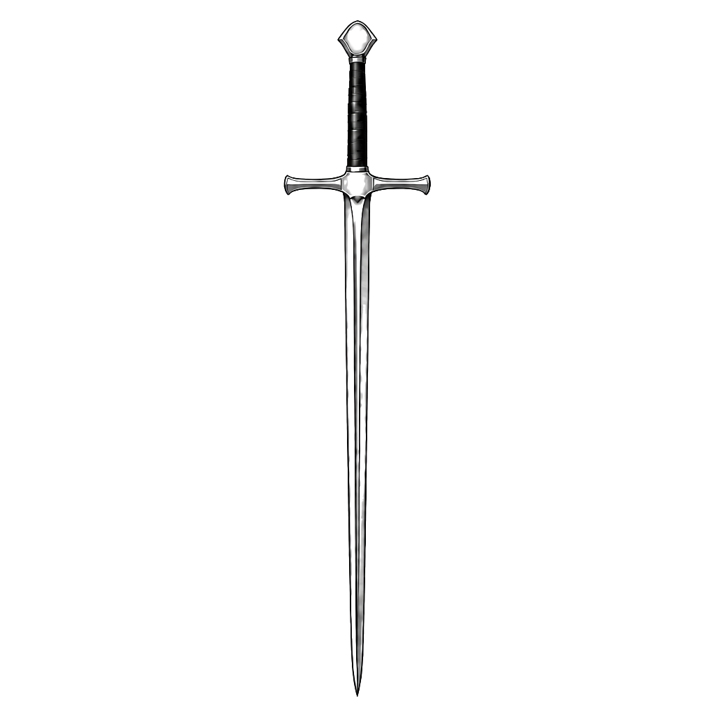 Sword, very thin, Templar style handle