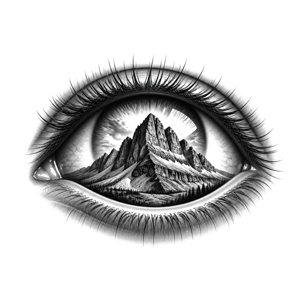 ein auge und in auge der glärnisch berg aus dem glarnerland