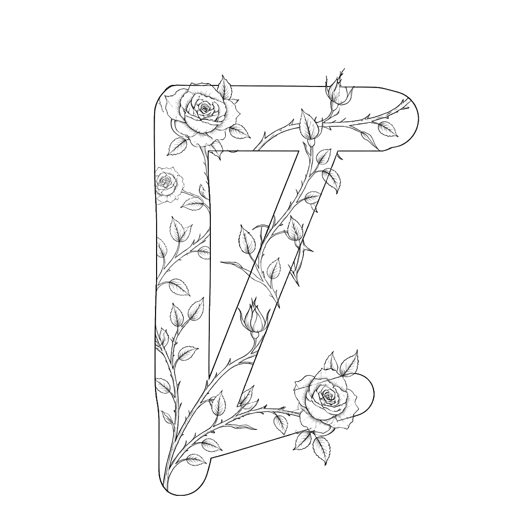 An anatomical ‘z’ shaped wrapped in thorned roses sort of bracelet