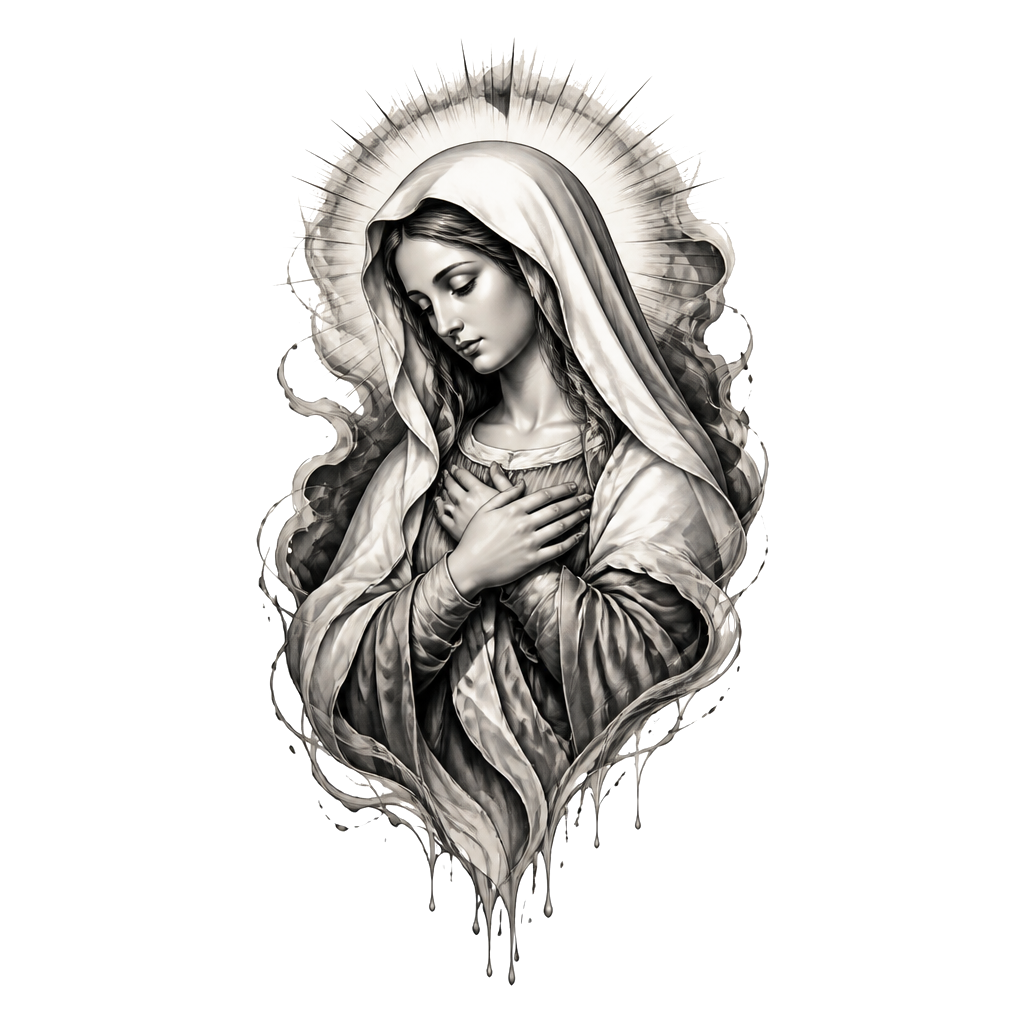Real Bible picture of the Virgin Mary