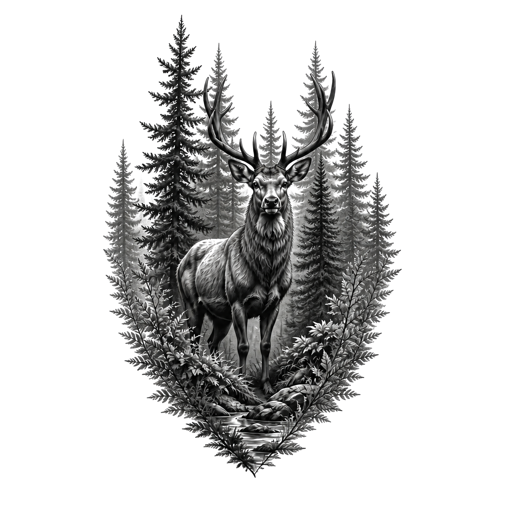 A deer in the woods