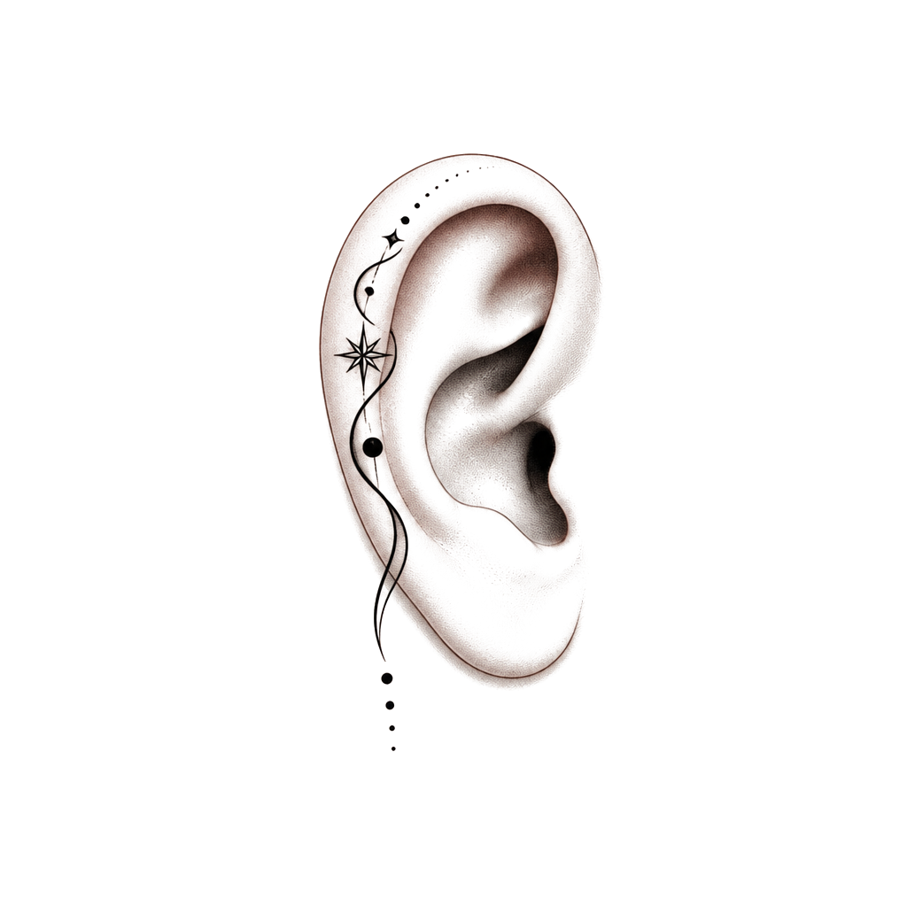 I need a perfect way to put my son name on side of my ear