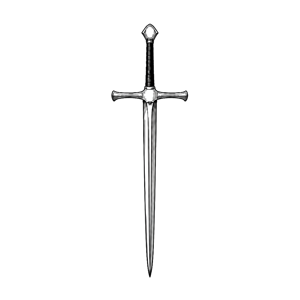 Sword, very thin, Templar style handle