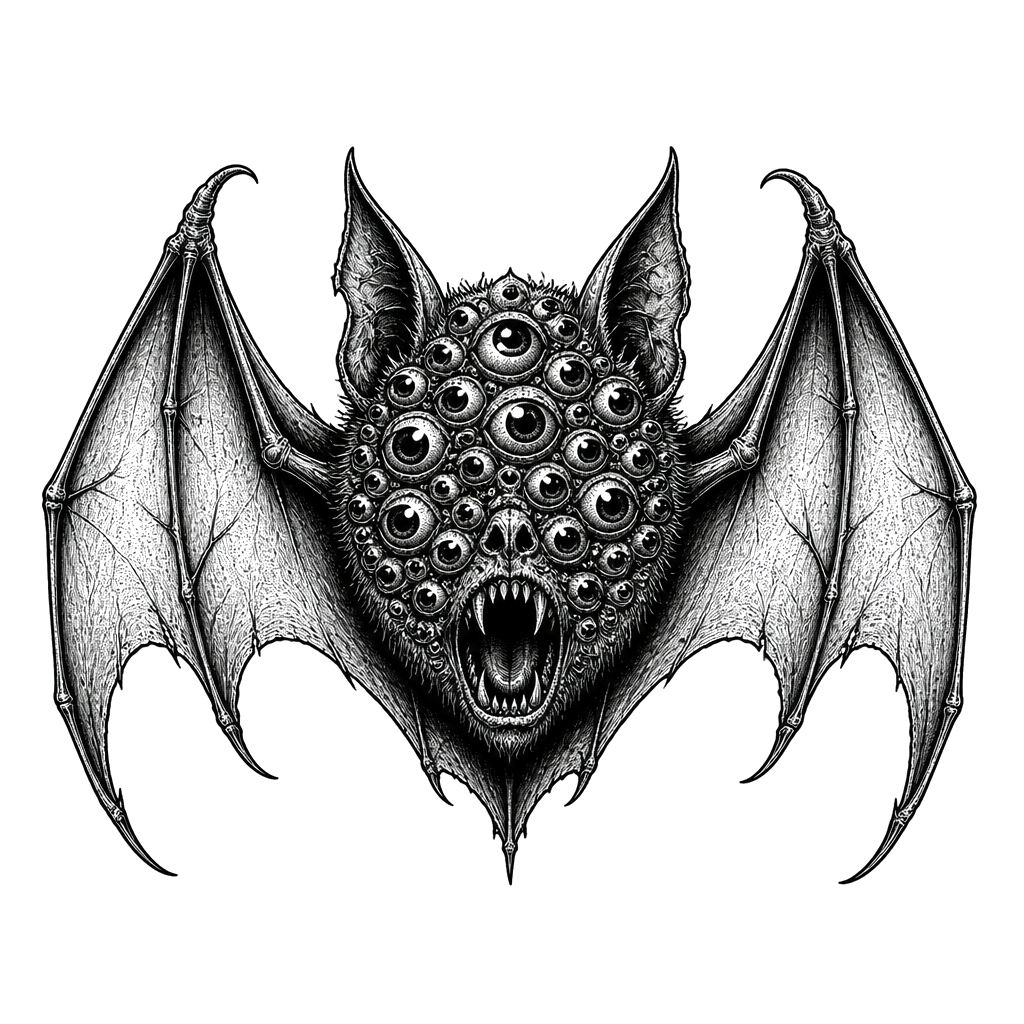 A bat with far too many eyes