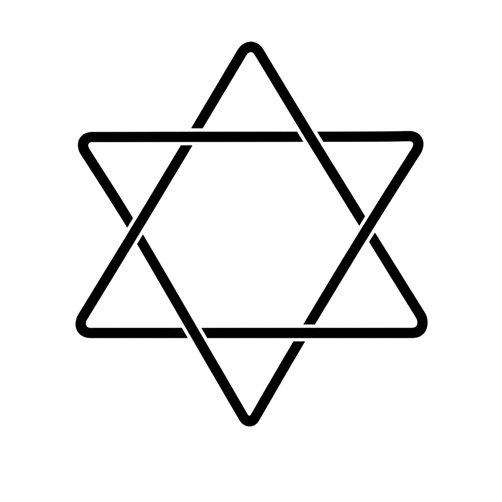A unicursal hexagram drawn in one unbroken stroke