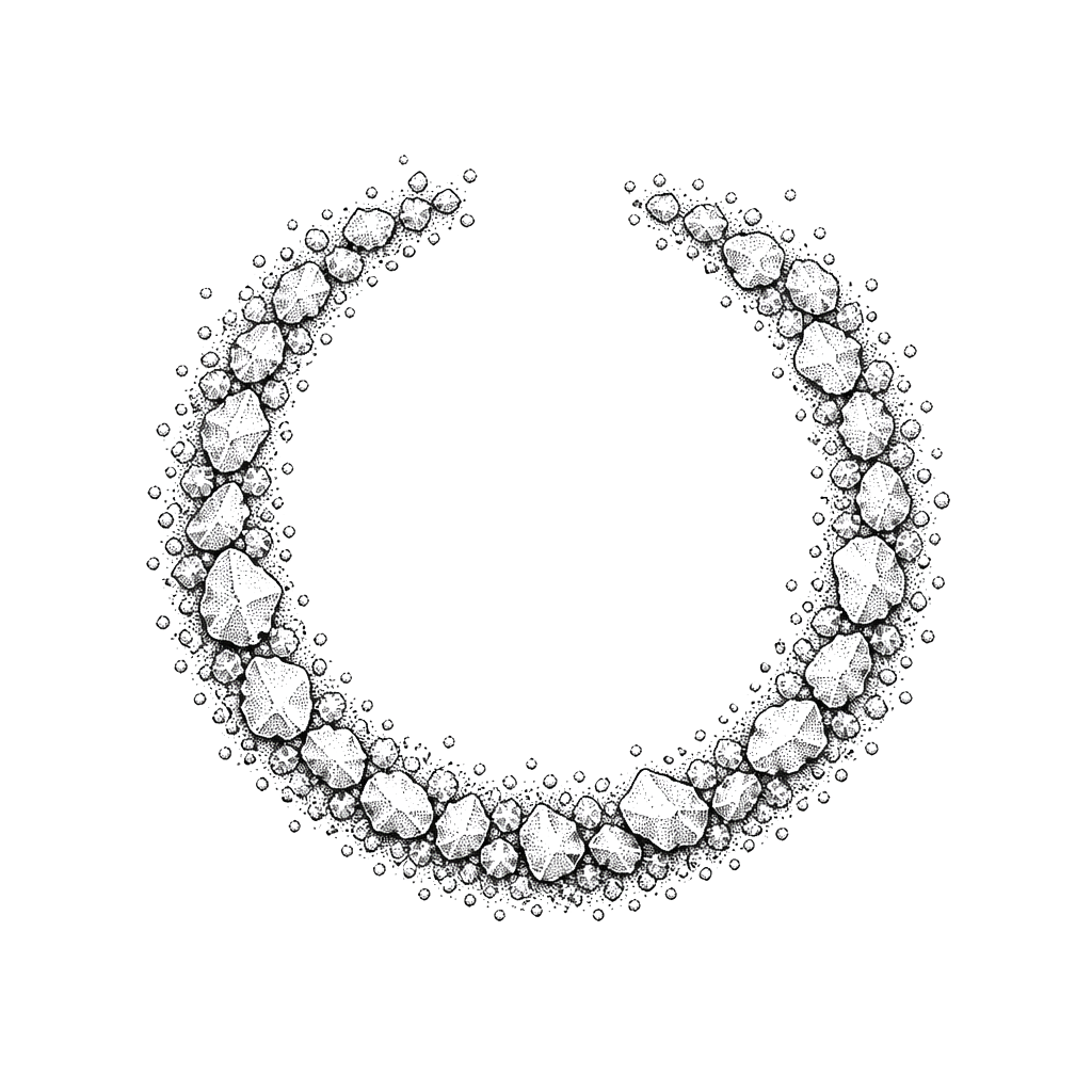 A broken ring of salt with one deliberate gap