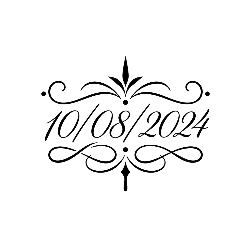 The date 10/08/2024 in cursive