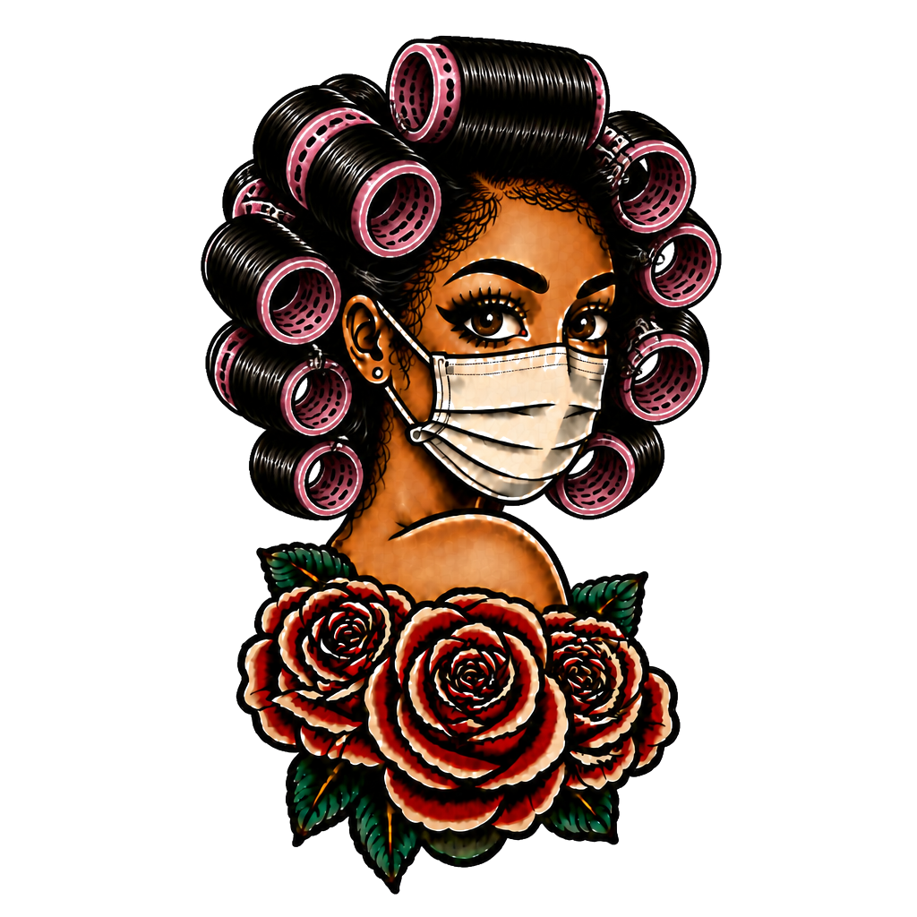 Women wearing a mask