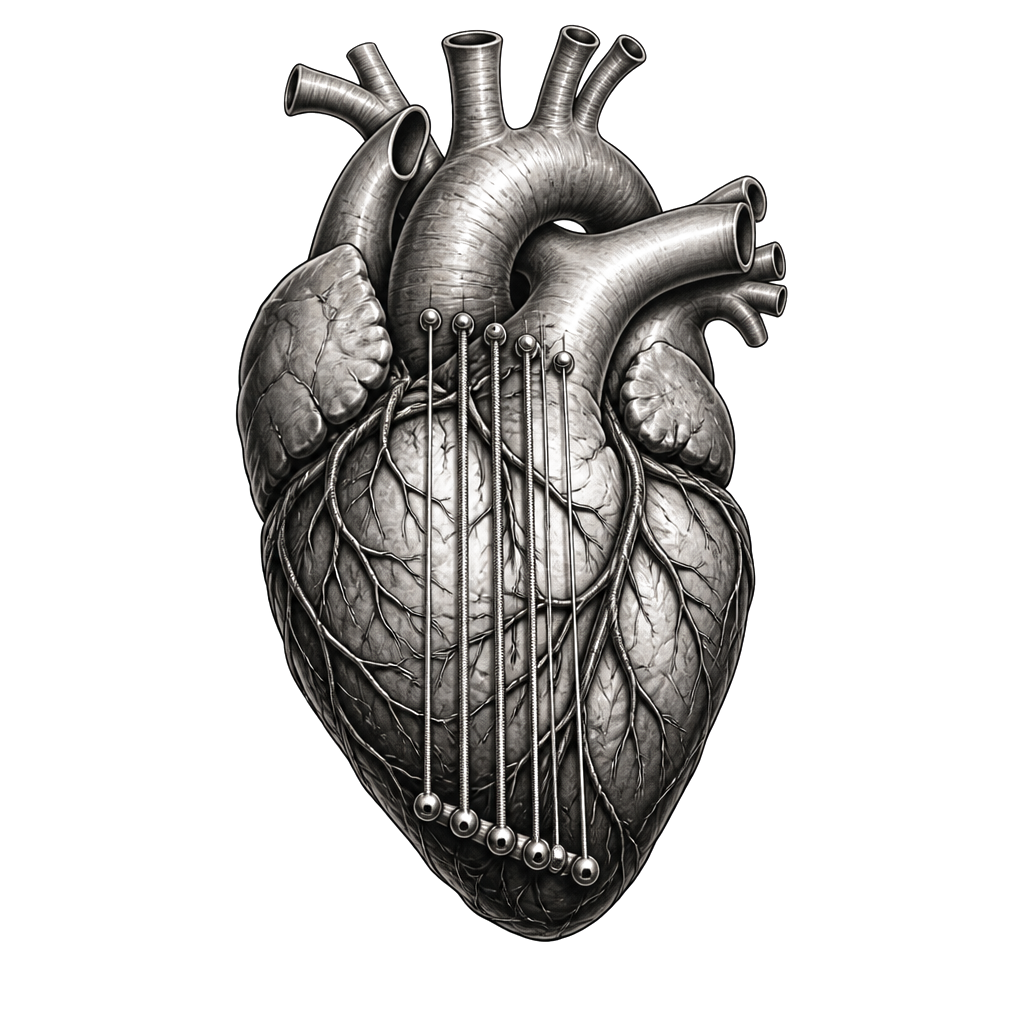 Guitar strings for veins and blood