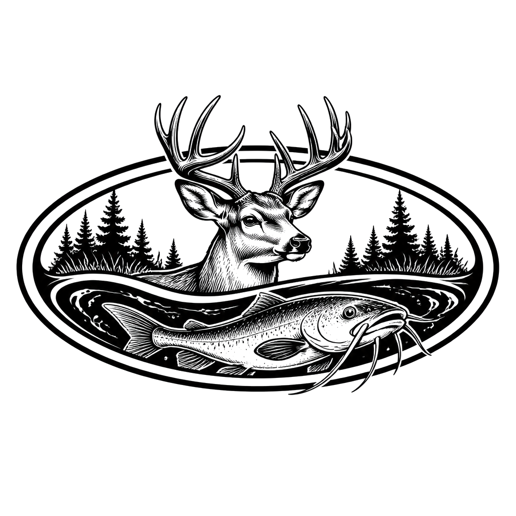 Ford emblem with deer and catfish within it