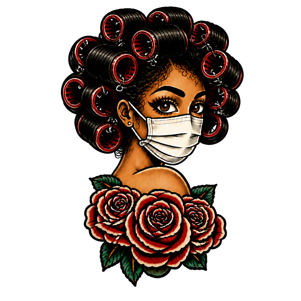 Women wearing a mask
