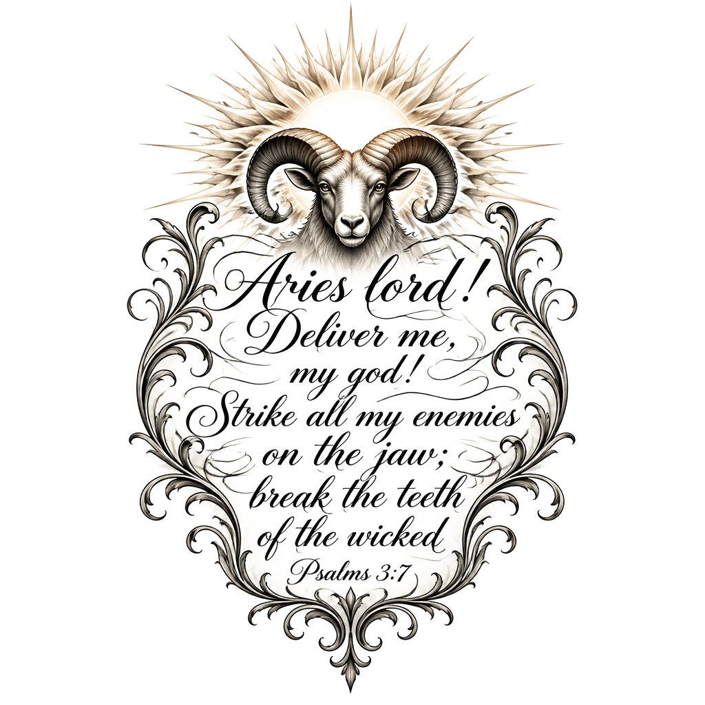 Aries lord! Deliver me, my god! Strike all my enemies on the jaw; break the teeth of the wicked 
Psalms 3:7


Sun shine in background