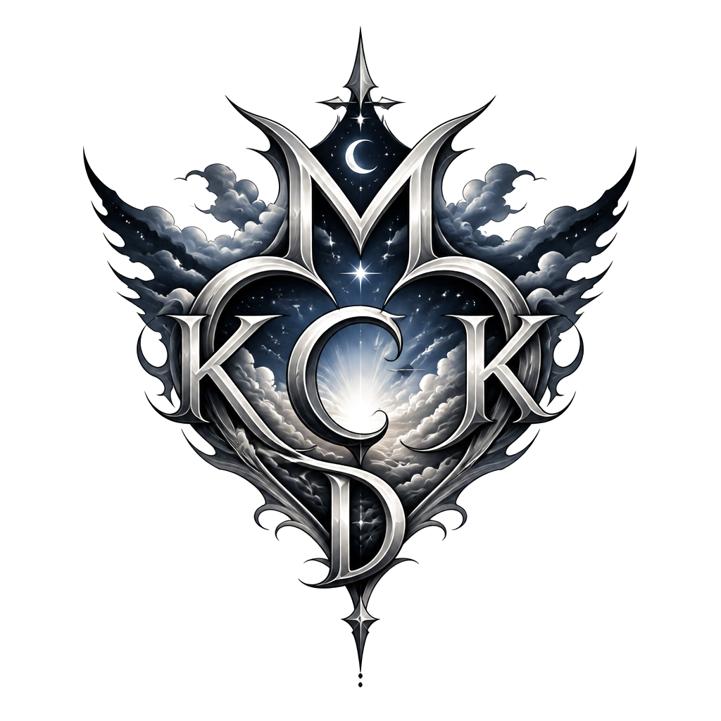 mix all these letters m,k,c,k,d and add a love heart make it special so like a sky
