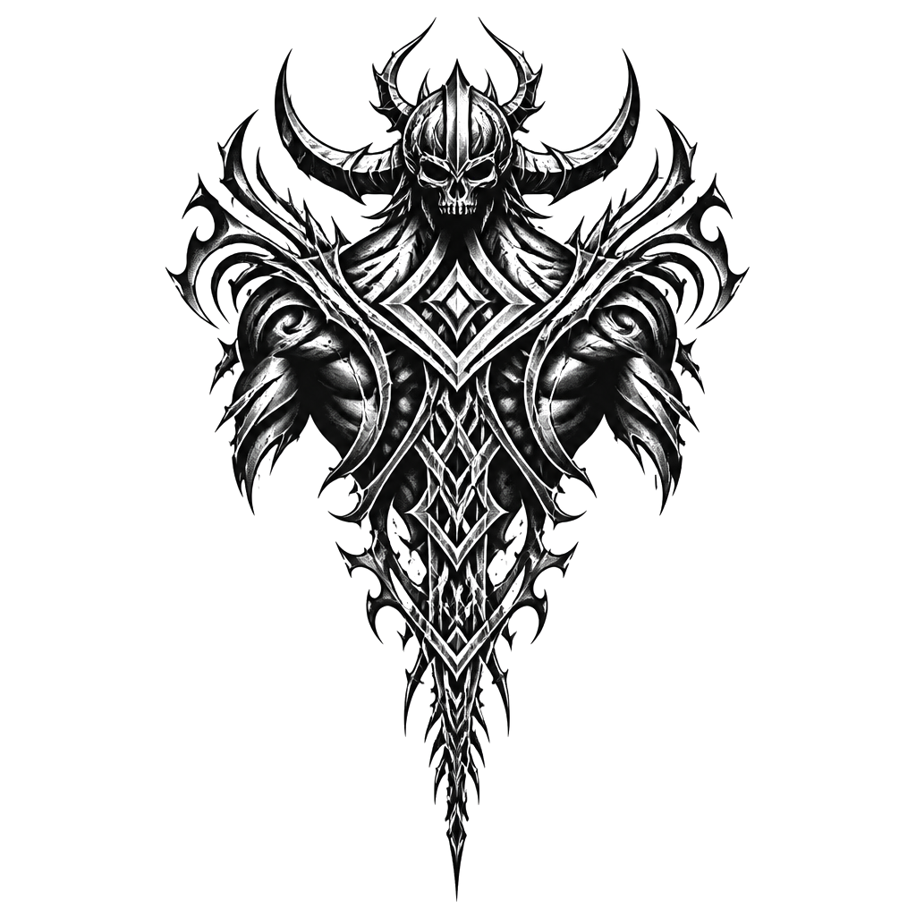 Want a tattoo that covers upper portion on my back down into the spine something showing strength