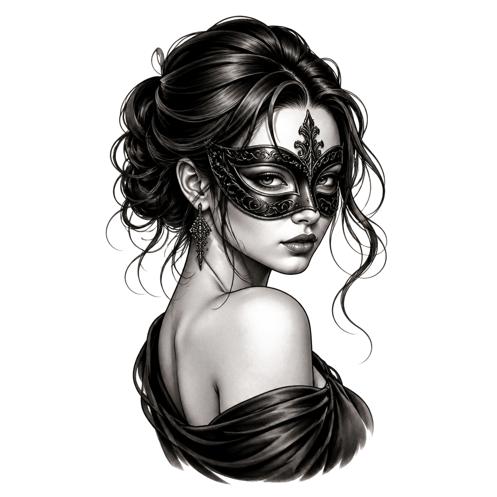 Women wearing a mask