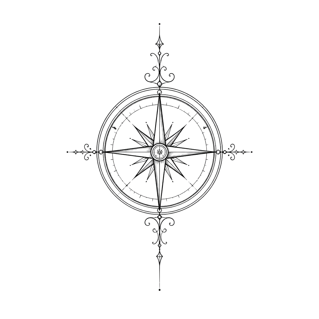 Compass, old timey