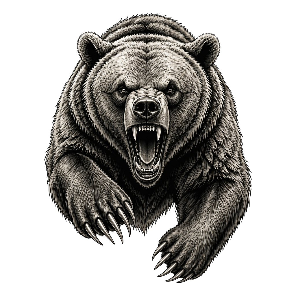 A grizzly bear agressive