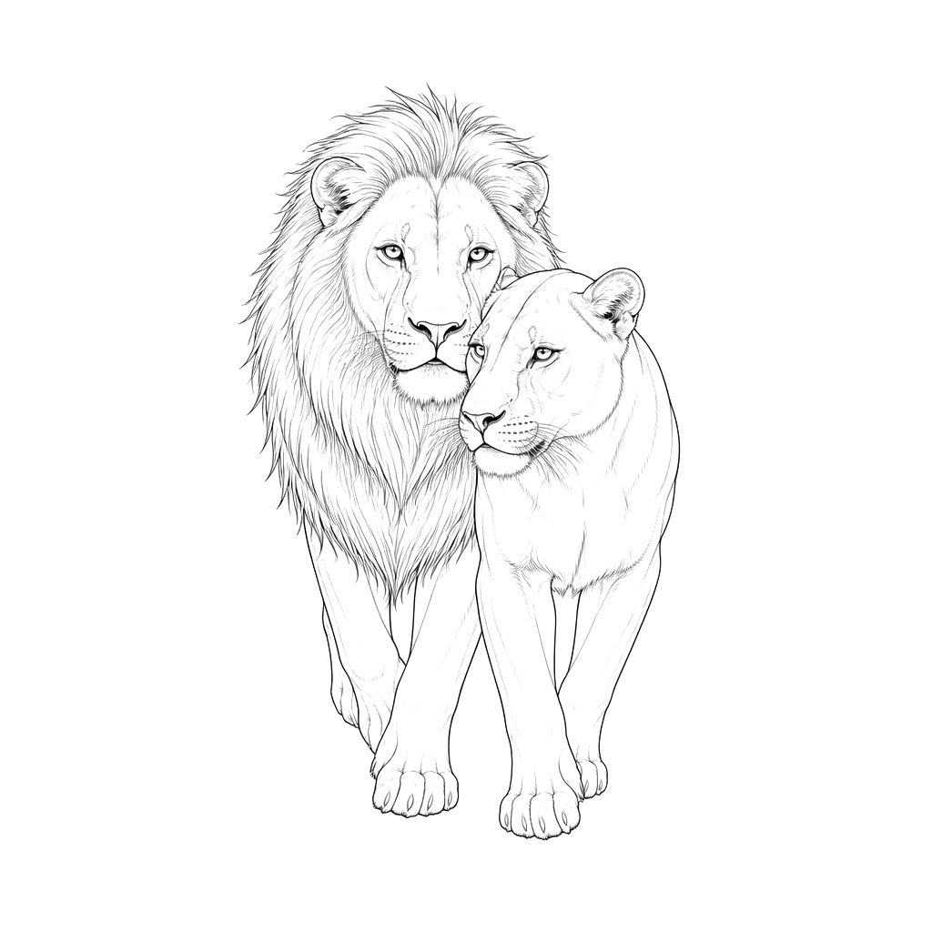 Lion lioness ride or die