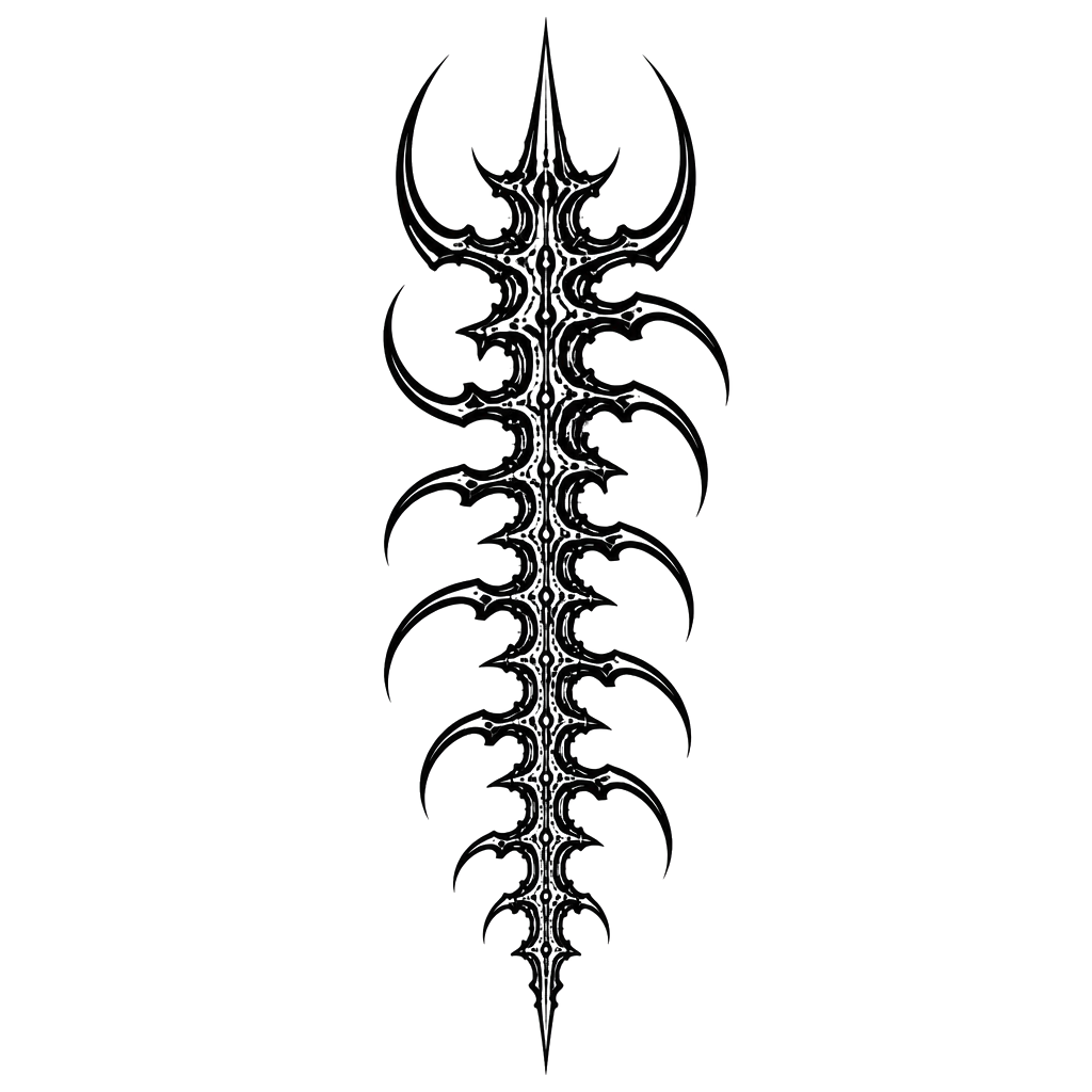 A techno-organic spine of hooked spurs