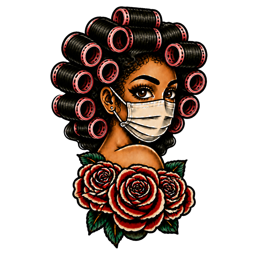 Women wearing a mask