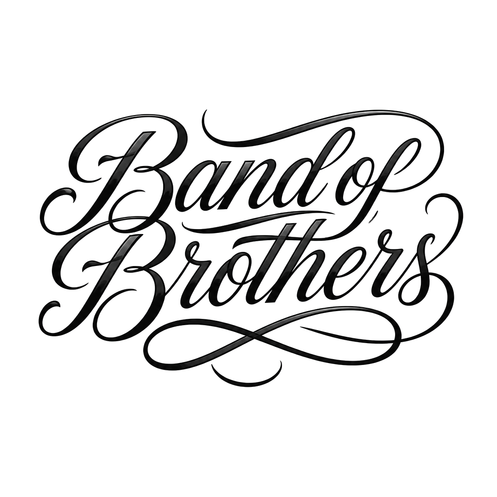 ‘Band of Brothers’ in cursive writing