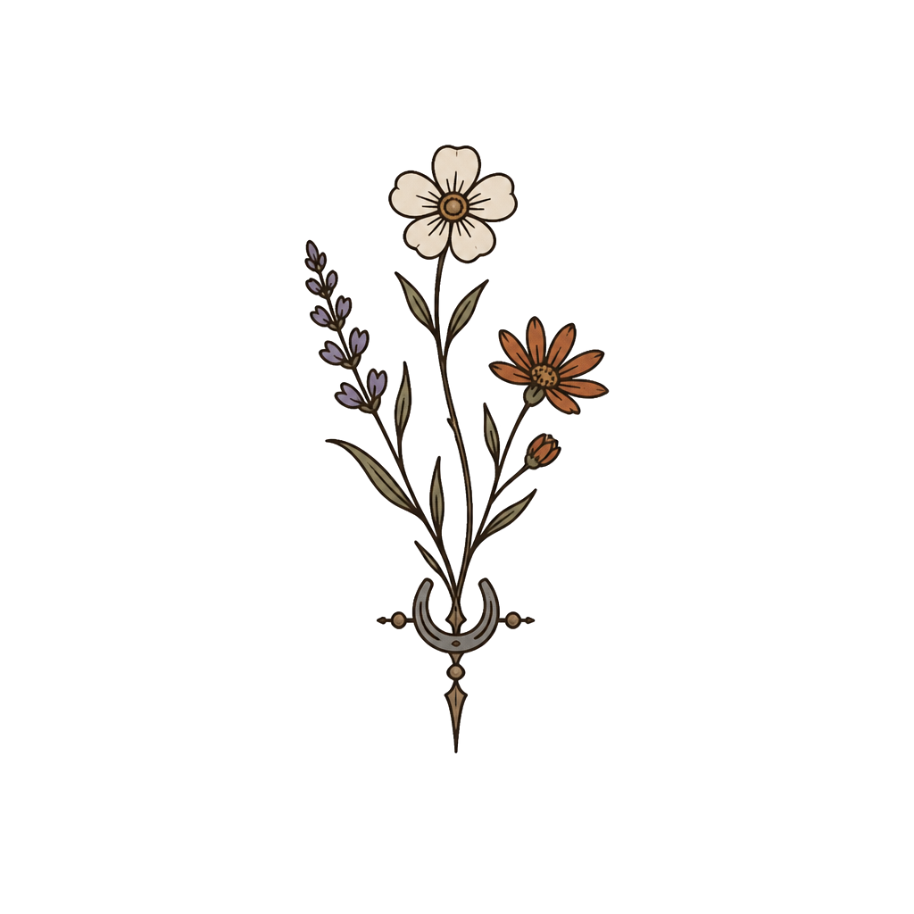 Small minimal flowers with a western style
