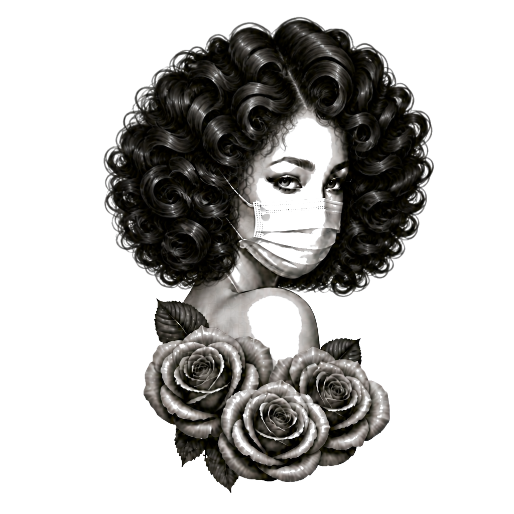 Women wearing a mask