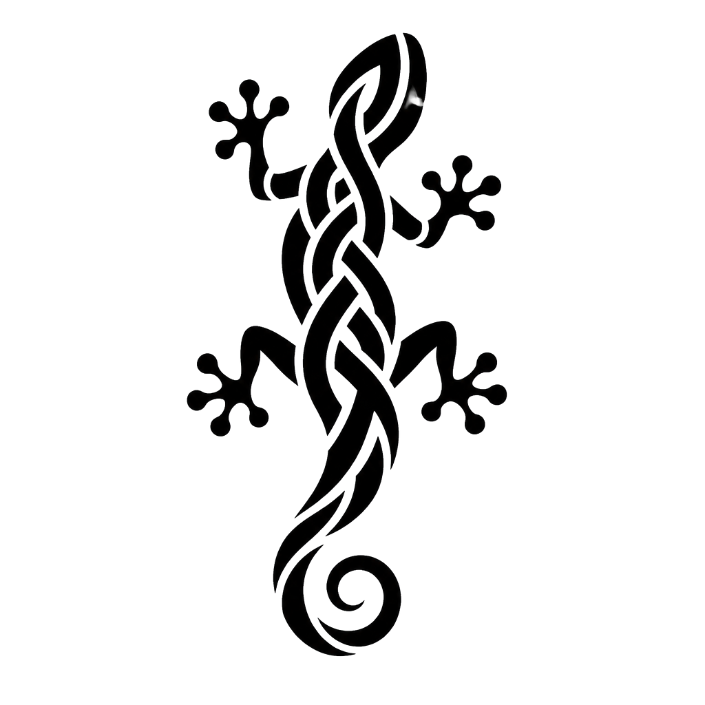A gecko of interlocking solid black bands