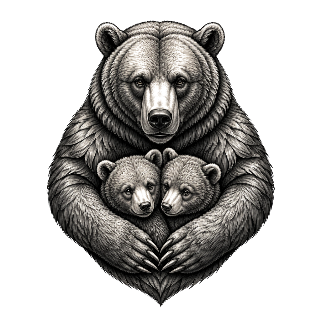 A bear that resembles family protection
