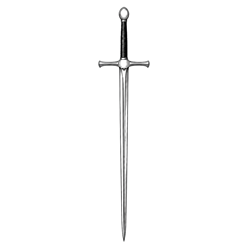 Sword, very thin, Templar style handle