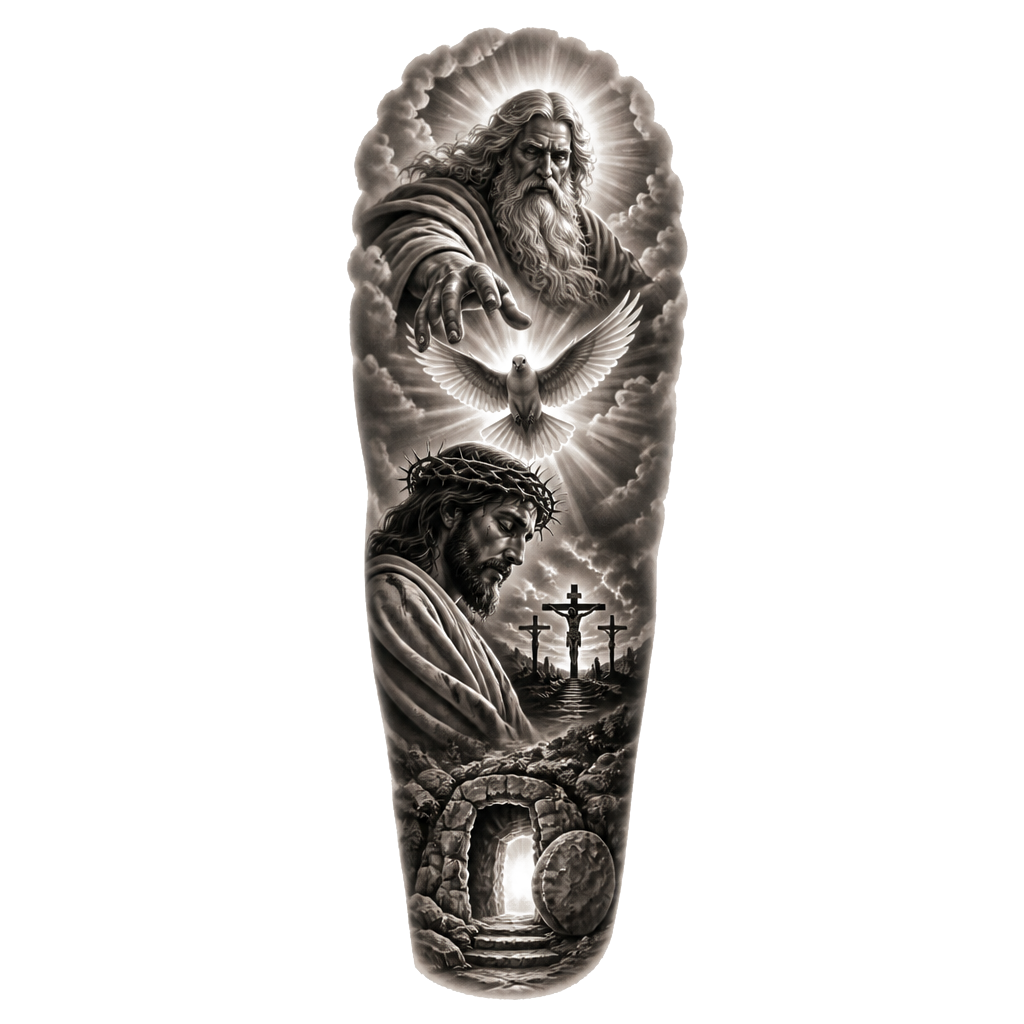 I want a forearm half sleeve tattoo from the bible