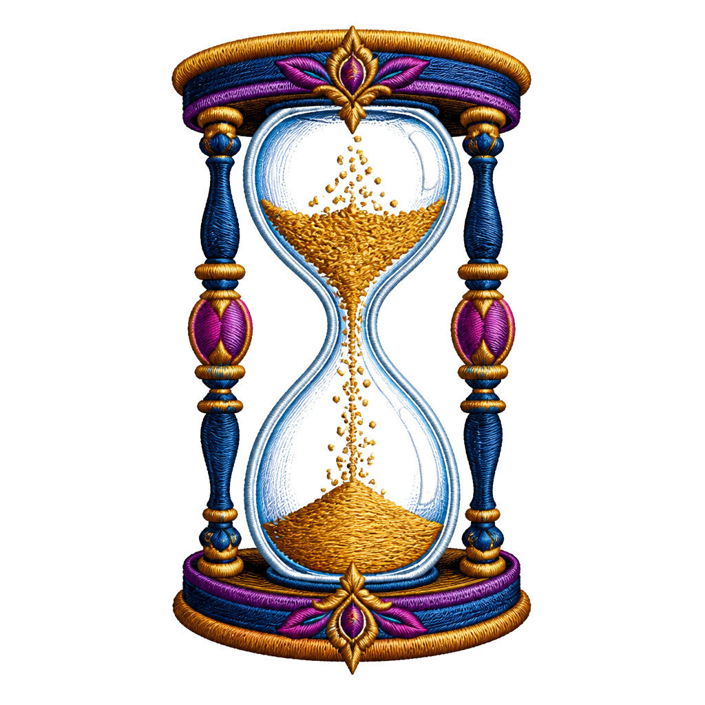 An hourglass where the sand falls upward