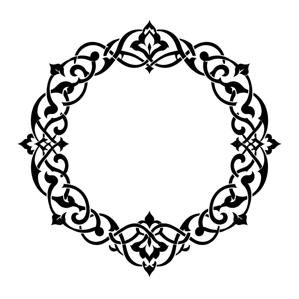 A collar of interlocking arabesques
