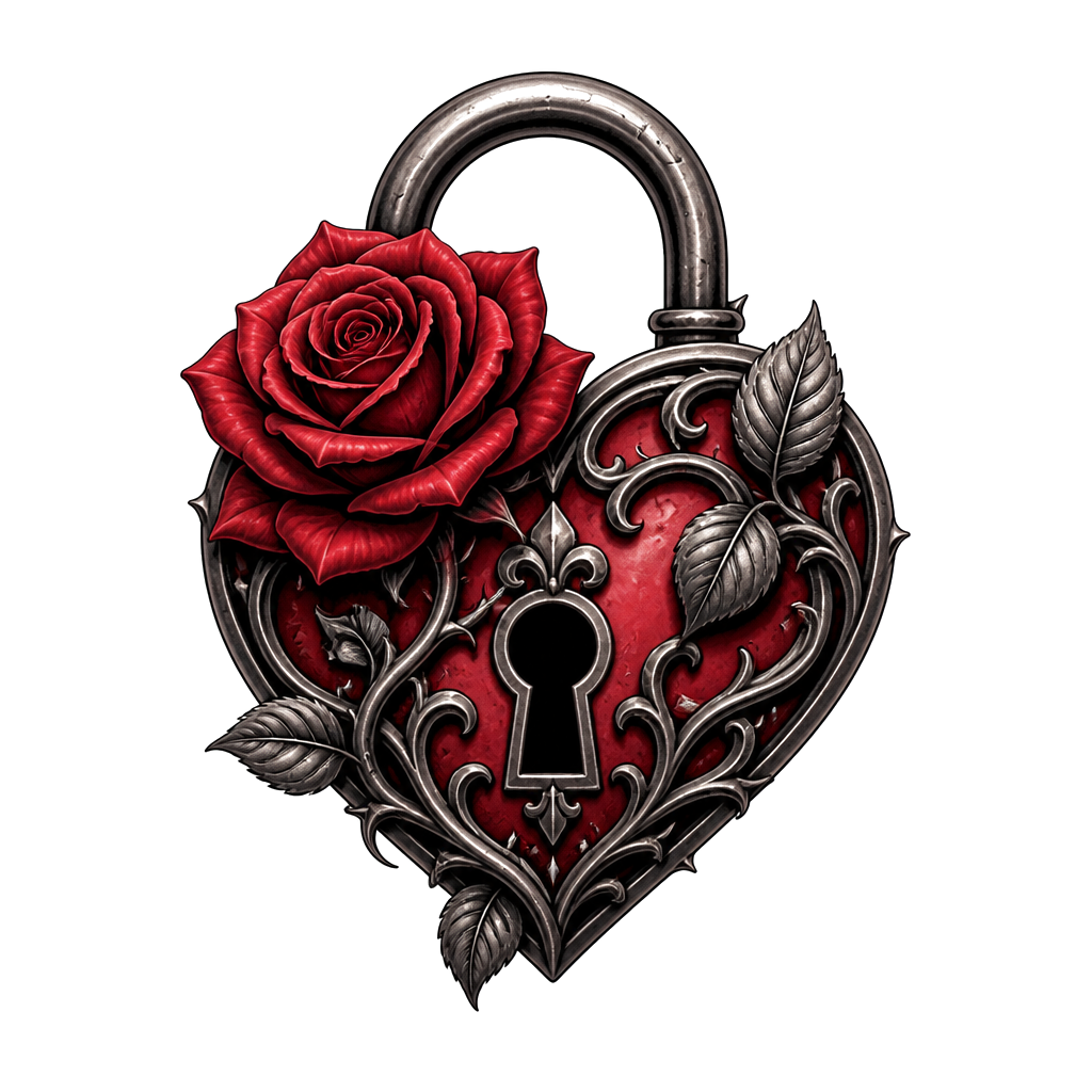 Rose  heart lock